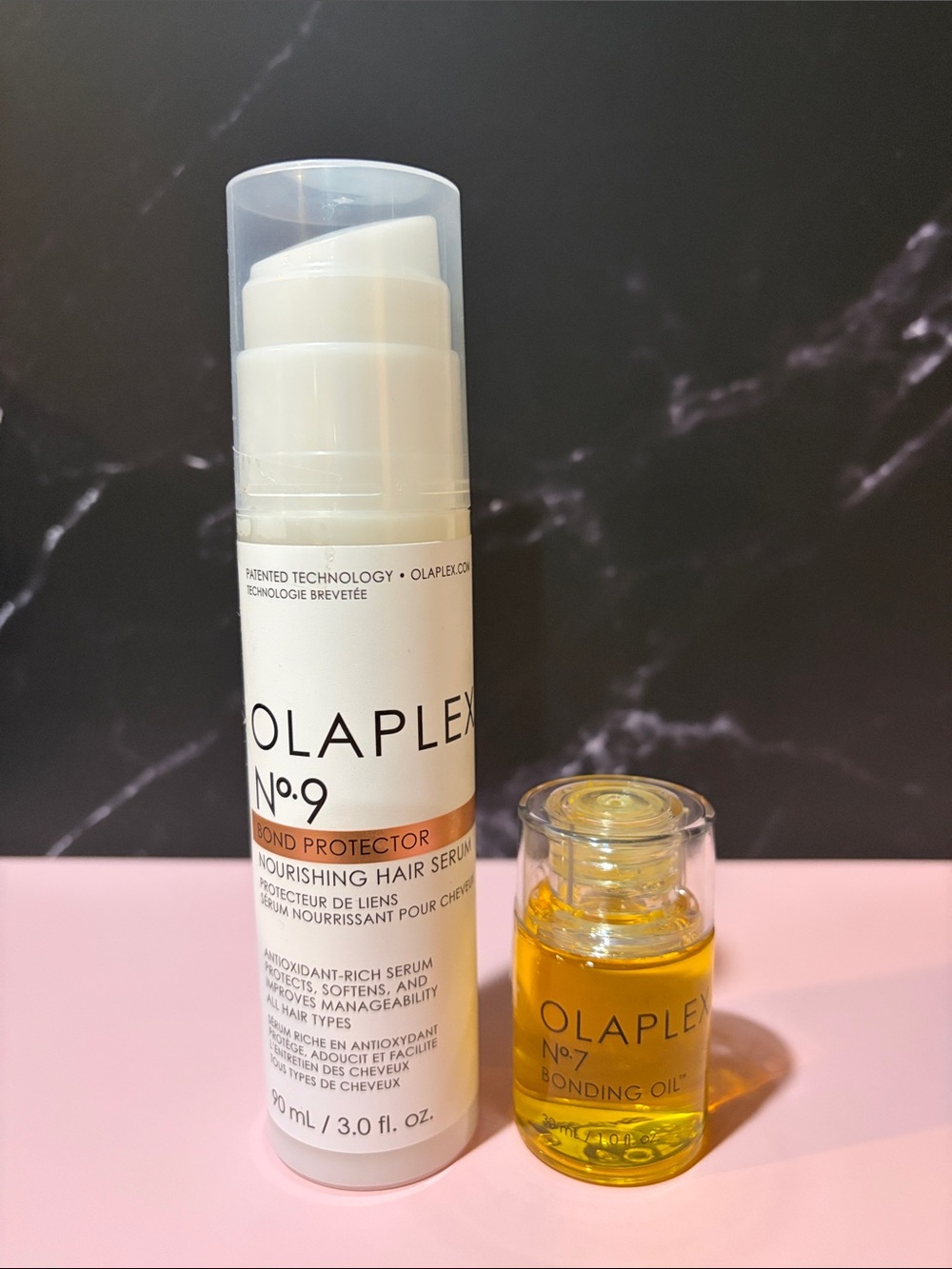 OLAPLEX No.9 Bond Protector Serum & No.7 Bonding Oil